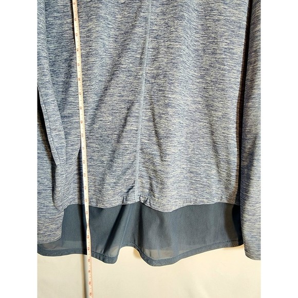Women's Danskin Now Yoga Blue Heathered Medium Top Athletic Shirt Stretch Long - Picture 4 of 6